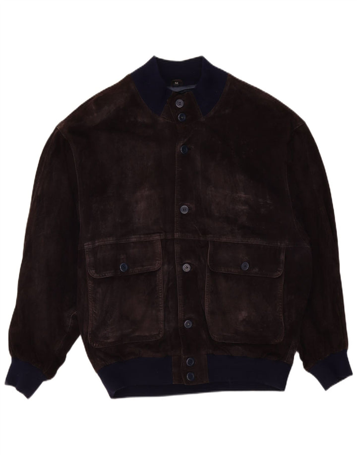 Jaqueta bomber masculina VINTAGE de camurça IT 52 XL roxa