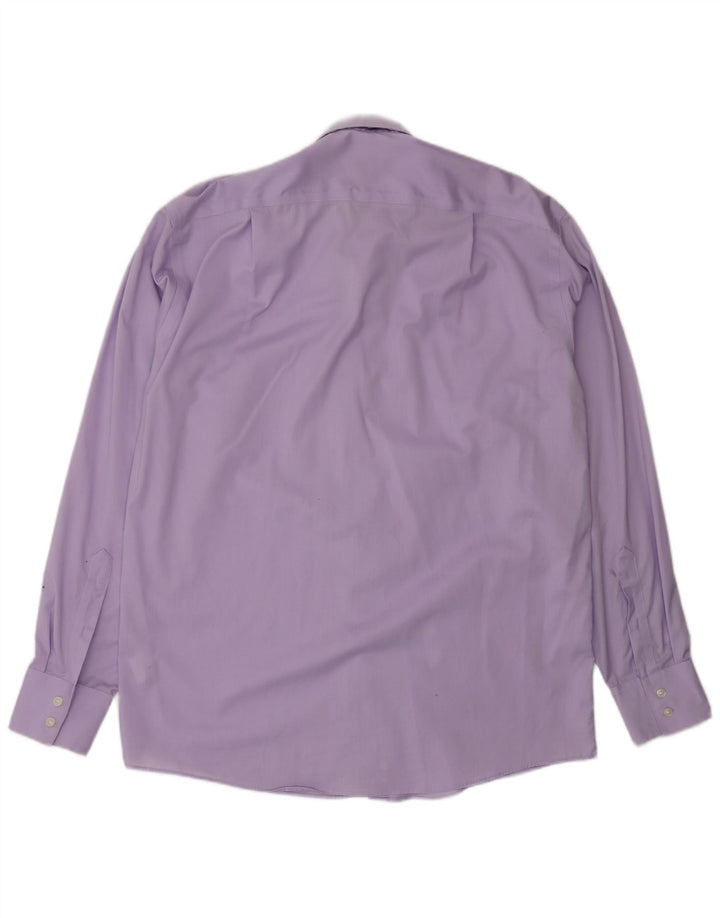 Camisa masculina Calvin Klein tamanho 16 grande algodão roxo