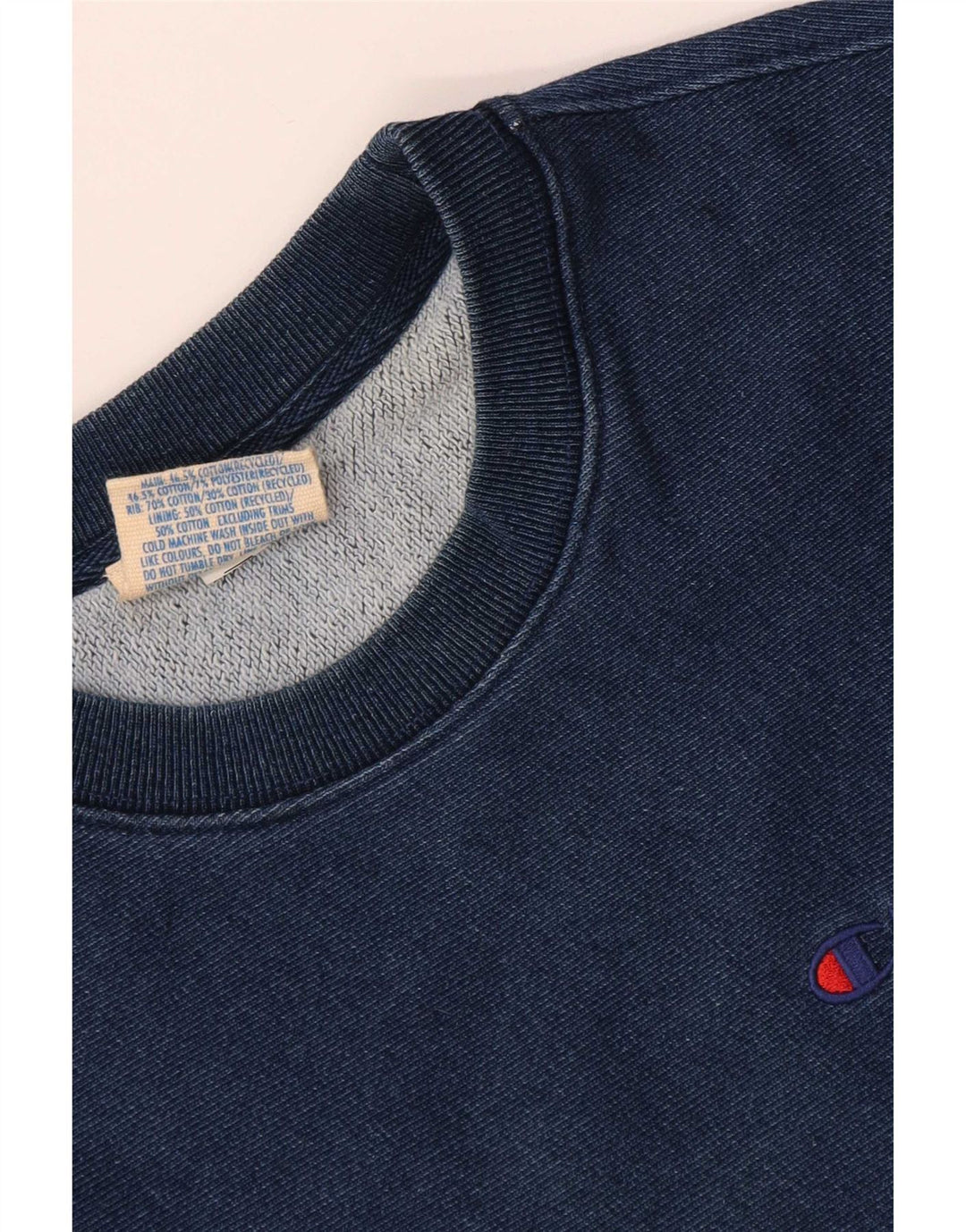 Jumper de moletom feminino Champion Crop Oversized UK 14 Médio Azul Marinho