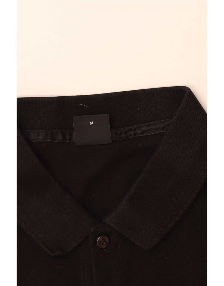 Camisa polo masculina Hugo Boss de algodão preto médio