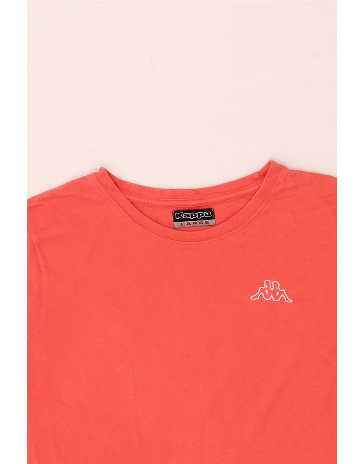 KAPPA Womens T-Shirt Top UK 14 Large Pink Cotton Vintage Kappa and Second-Hand Kappa from Messina Hembry 