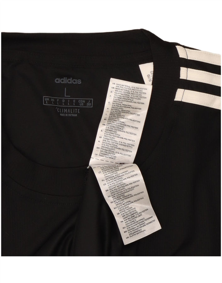 Camiseta Adidas Masculina Climalite Top Grande Poliéster Preto