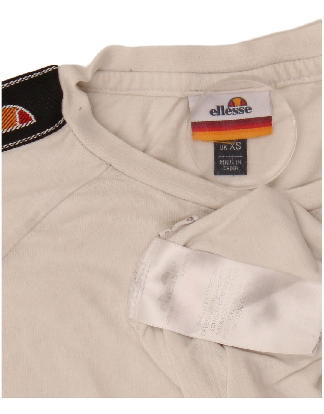 Camiseta masculina gráfica ELLESSE XS algodão branco