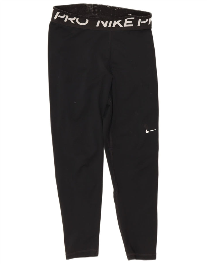 Leggings Nike Capri Graphic Femininas UK 8 Pequenas Pretas