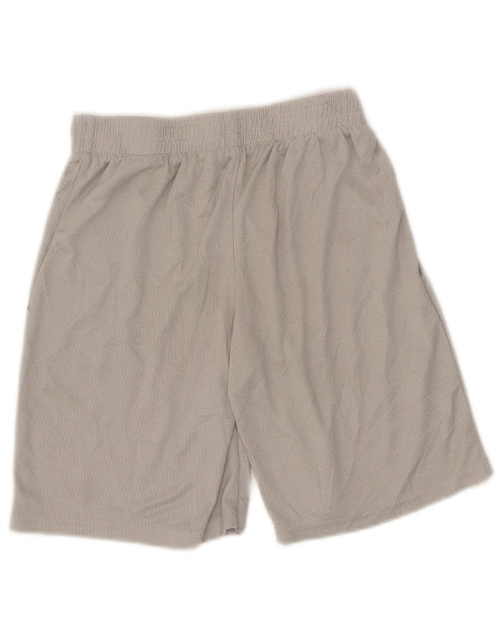 Shorts esportivos gráficos Reebok para meninos 11-12 anos cinza poliéster