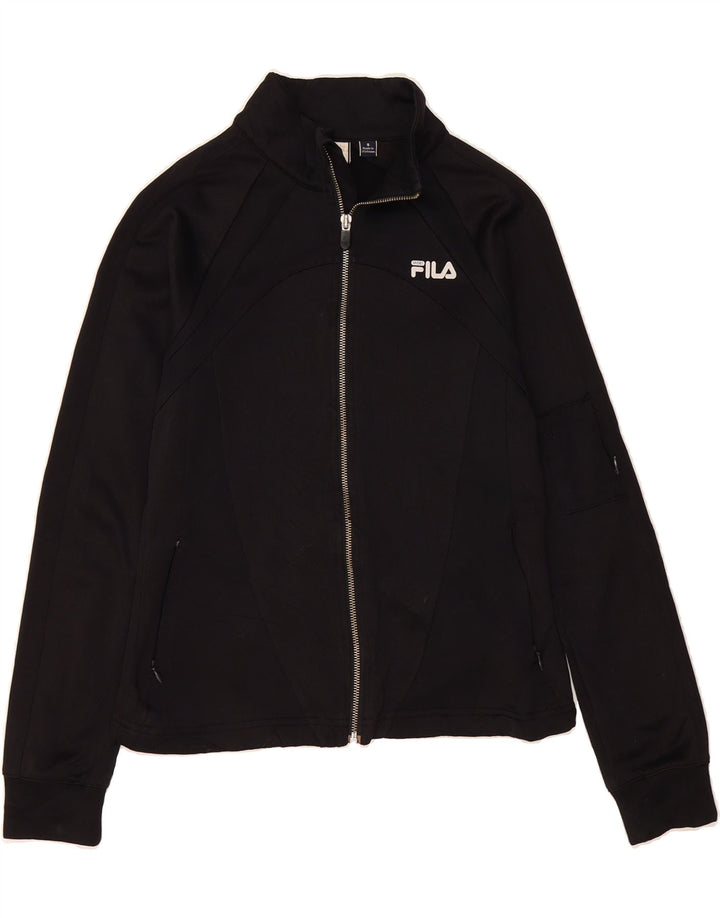 FILA Womens Tracksuit Top Jacket UK 10 Small Black Vintage Fila and Second-Hand Fila from Messina Hembry 