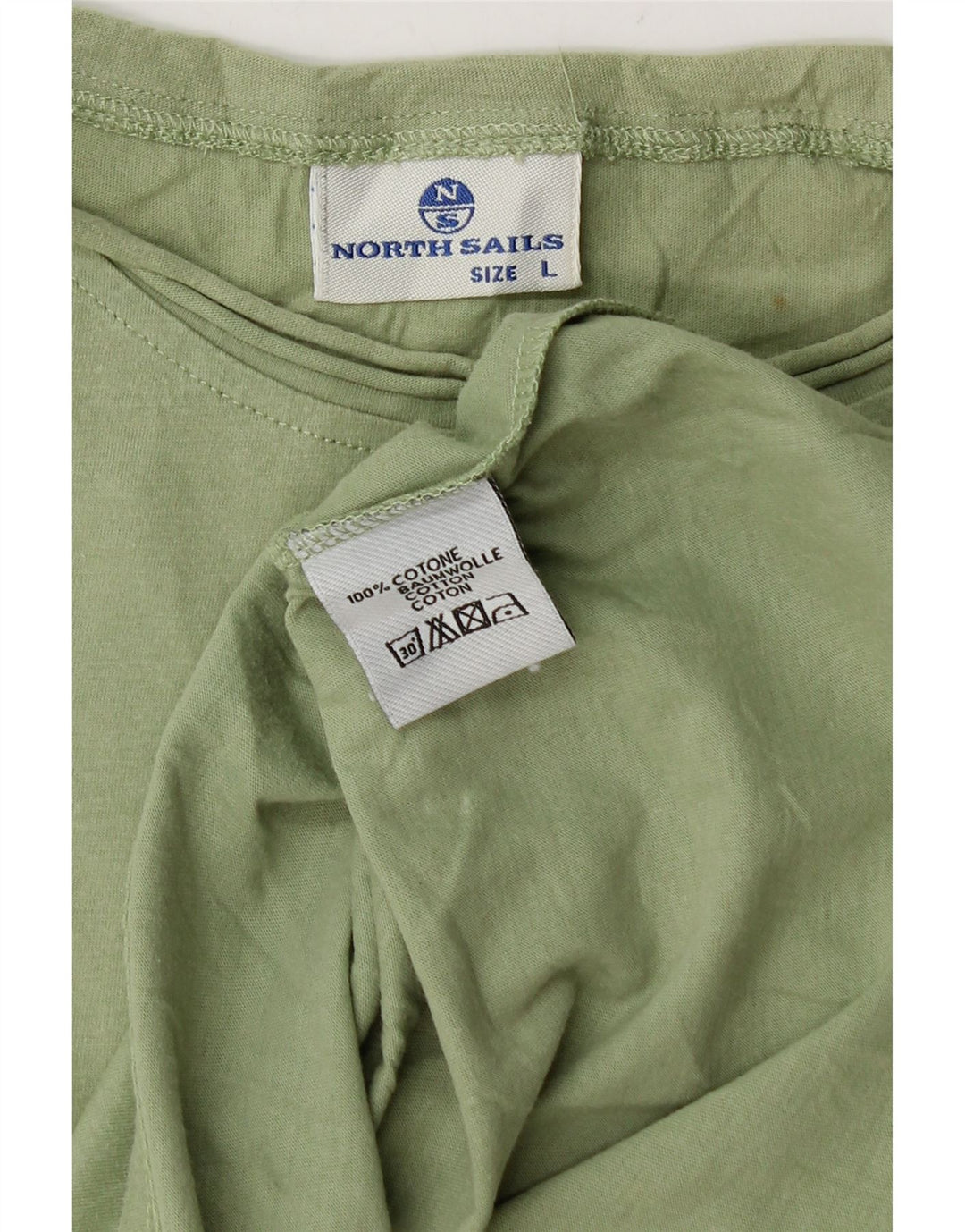 Camiseta gráfica masculina NORTH SAILS grande algodão verde