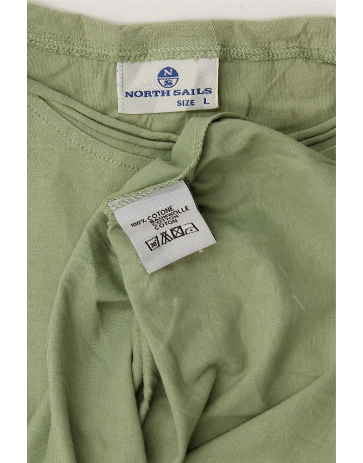 Camiseta gráfica masculina NORTH SAILS grande algodão verde