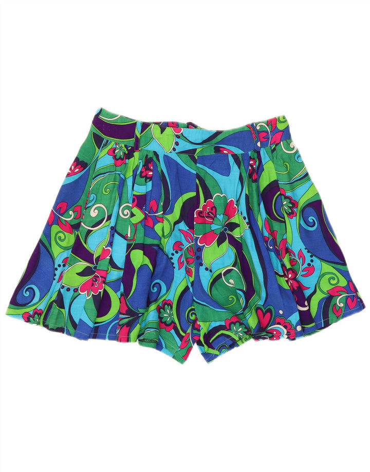 Trend Shorts Feminino Cintura Alta Casual Médio W30 Multicolorido Floral