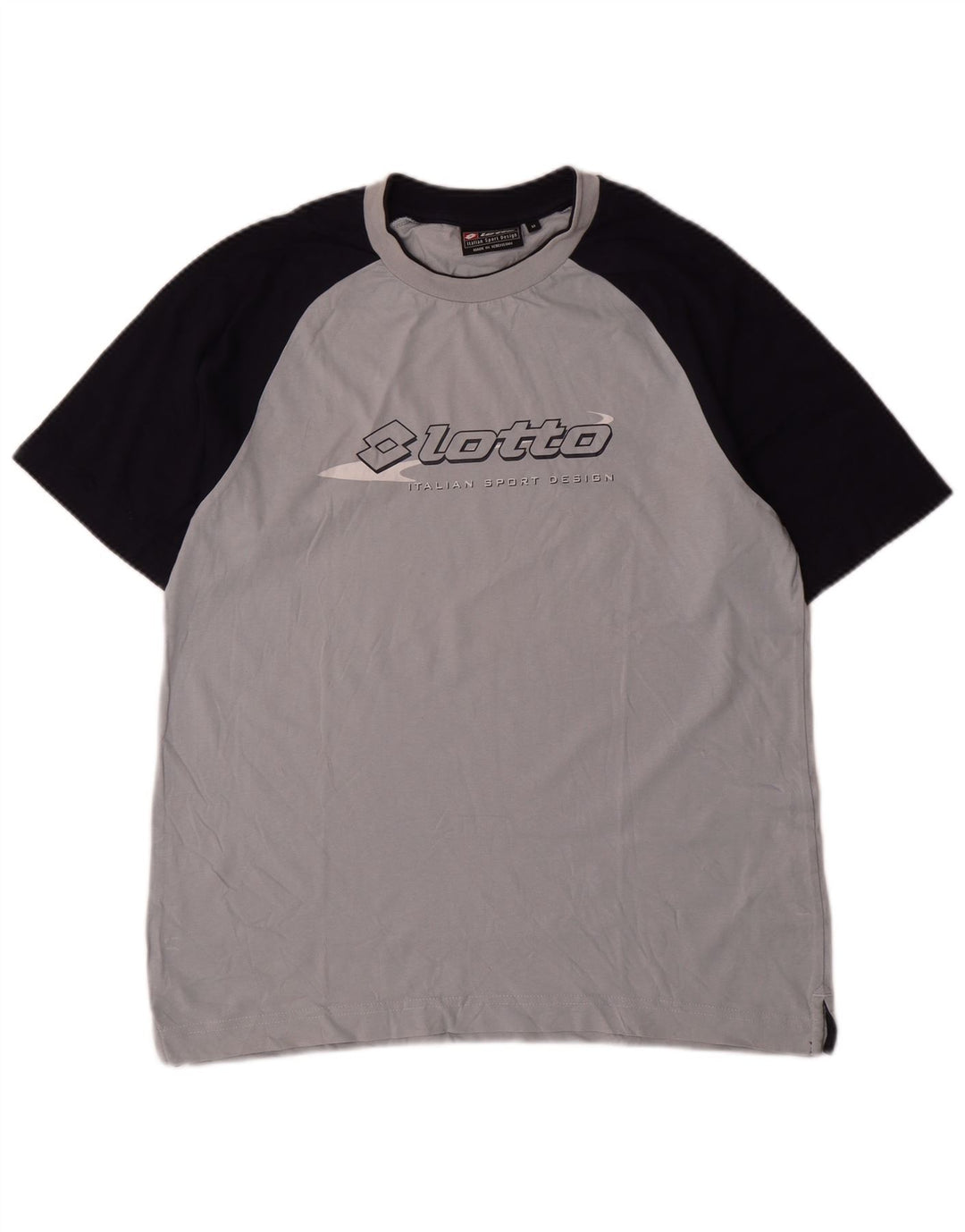 Camiseta masculina gráfica Lotto Top cinza médio algodão colorblock