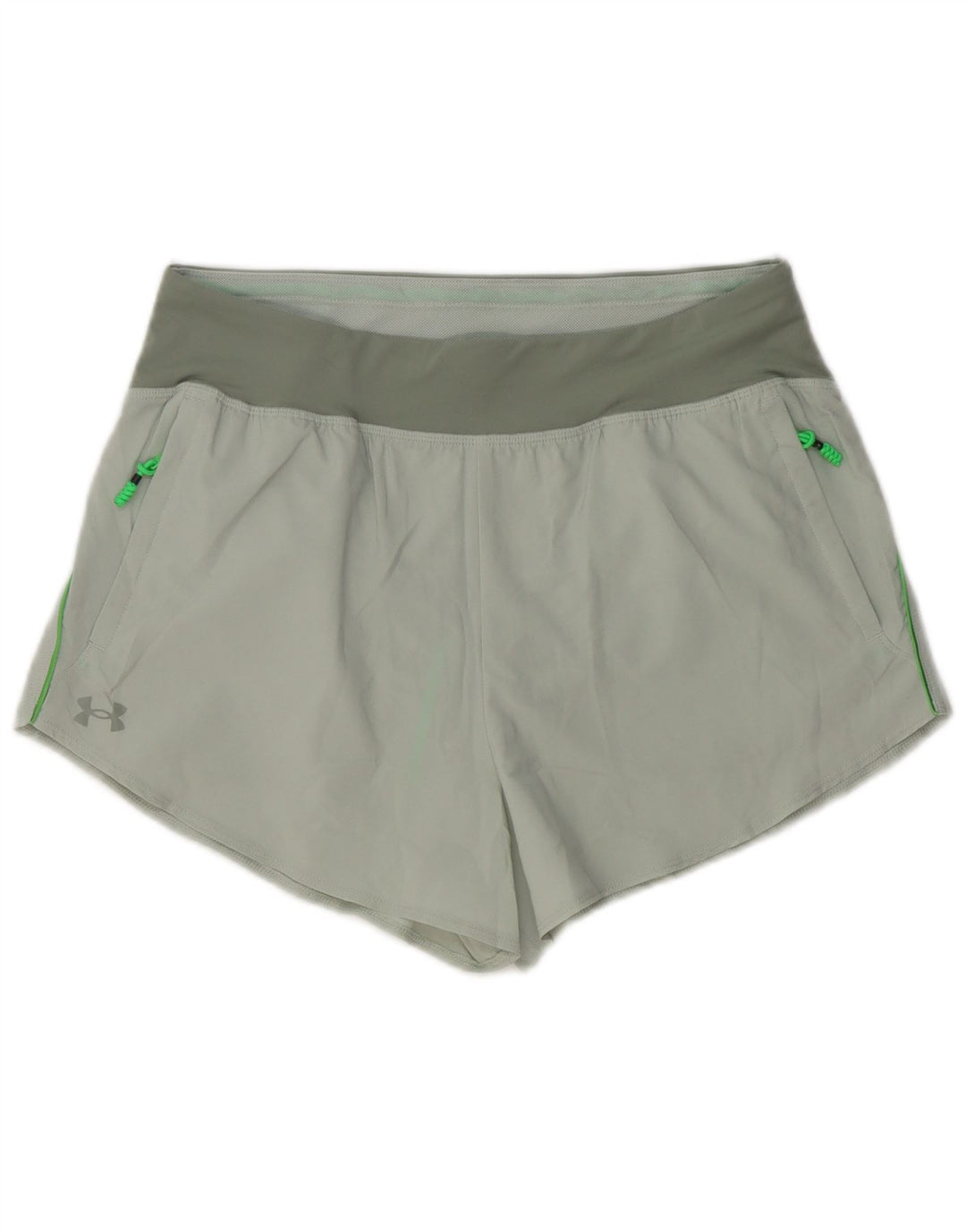 Under Armour Womens Sport Shorts UK 14 Grande Poliéster Colourblock Cinza