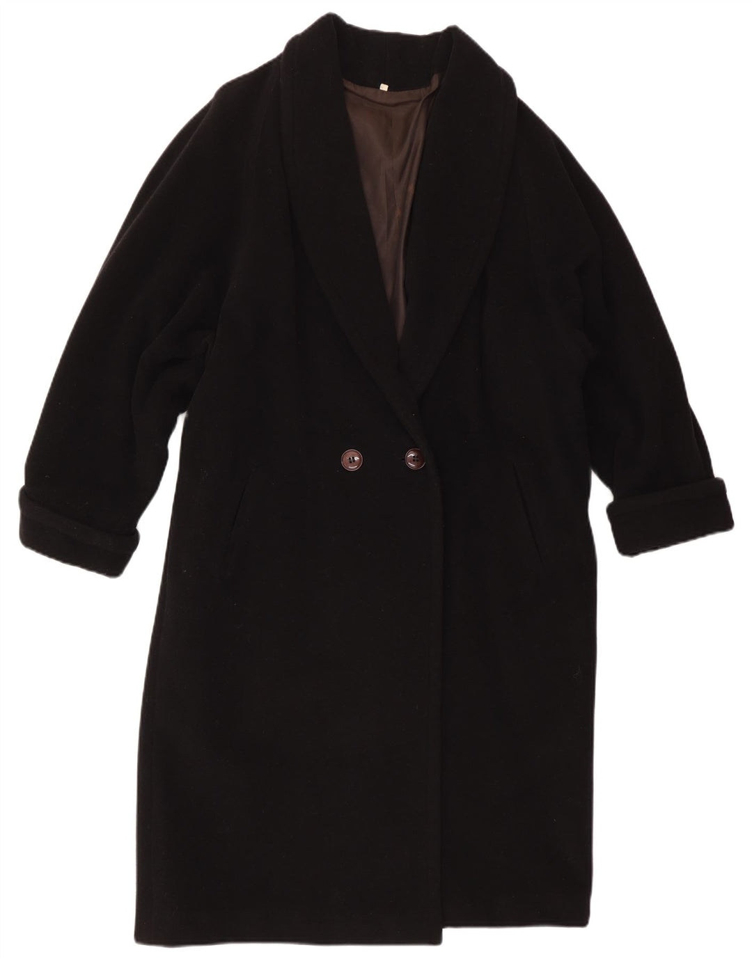 Casaco feminino vintage com peito duplo IT 48 XL preto