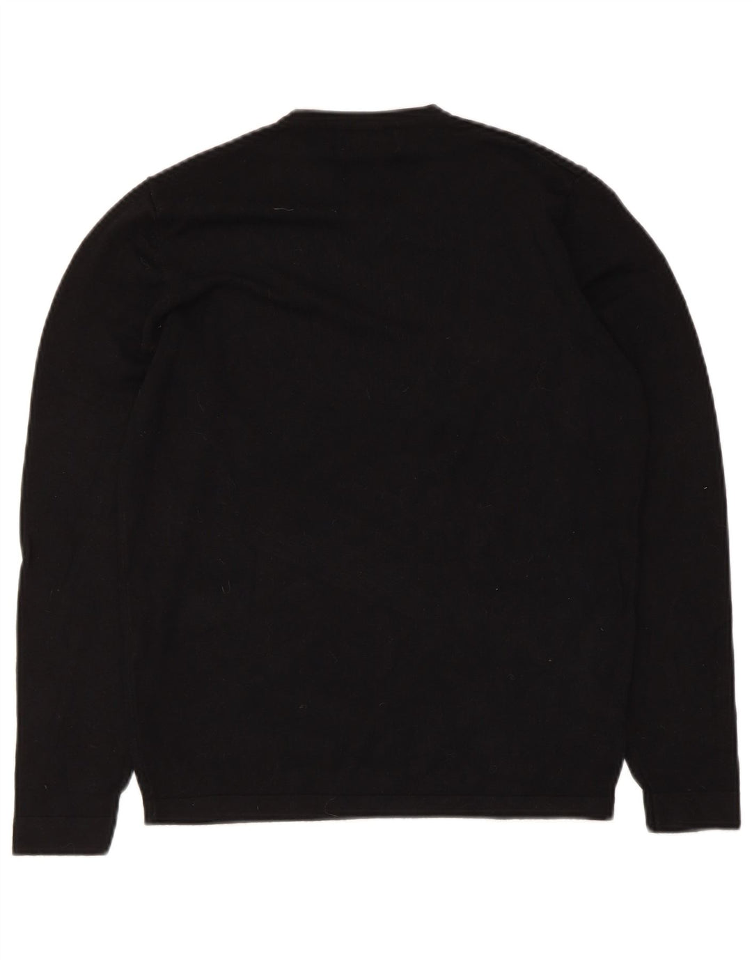 Suéter masculino Zara com decote em V, pequeno, viscose preta