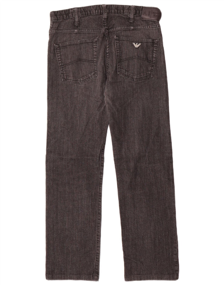 Jeans retos femininos Armani W32 L28 algodão cinza