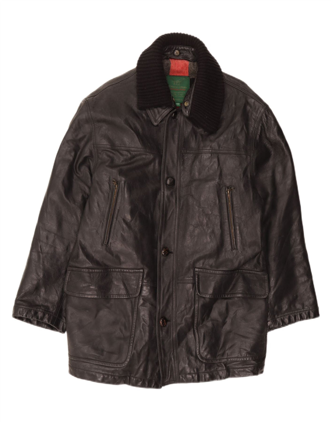 Casaco de couro masculino HENRY COTTONS IT 54 2XL preto