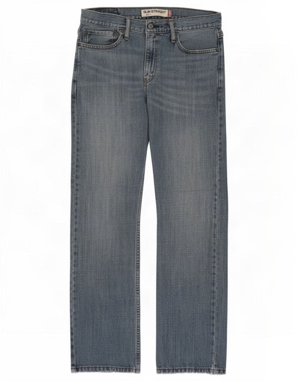 Calça jeans masculina Levi's 514 Slim Straight W32 L32 azul algodão