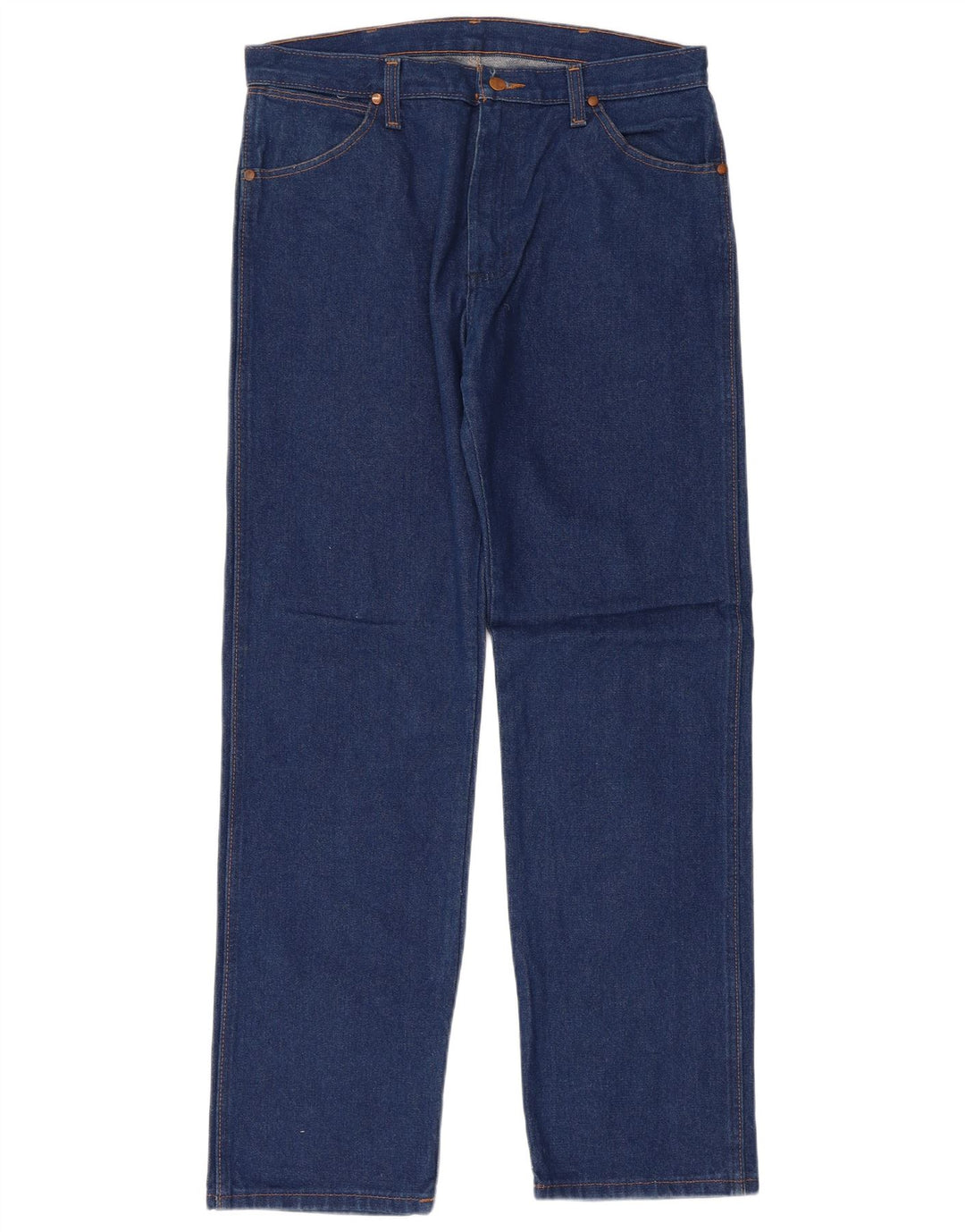 Wrangler Masculino Regular Straight Jeans W33 L32 Azul Algodão