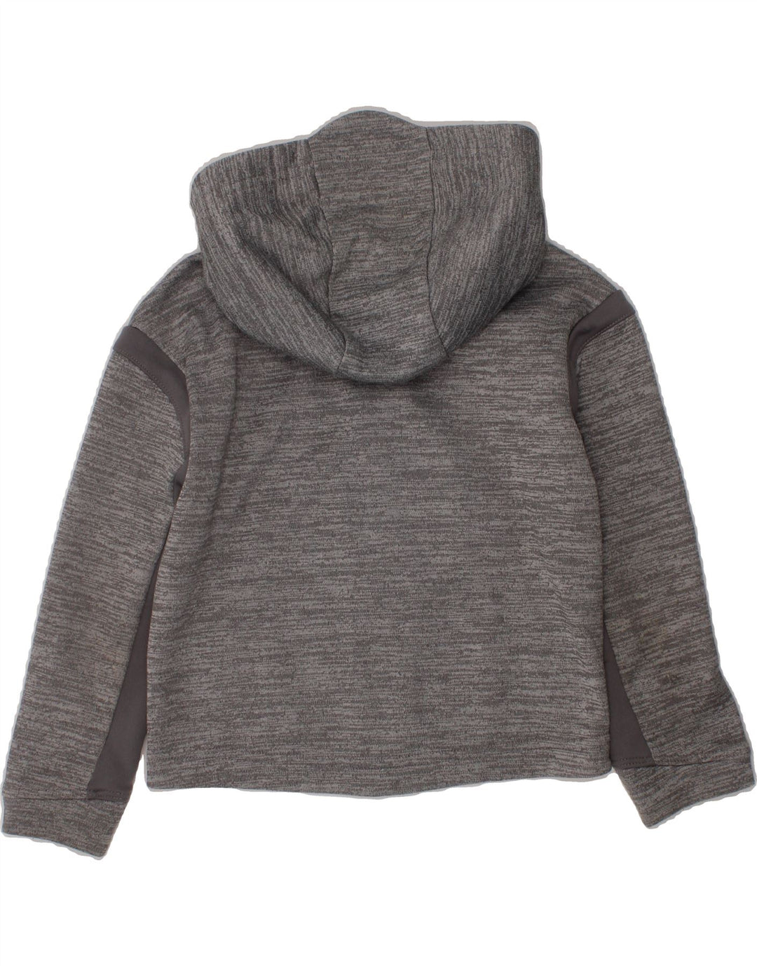 NIKE Boys Dri Fit Graphic Zip Hoodie Sweater 2-3 Years Grey Striped Vintage Nike and Second-Hand Nike from Messina Hembry 