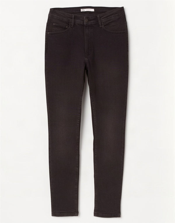Zara Mens Skinny Jeans EU 42 Grande W32 L30 Algodão Preto