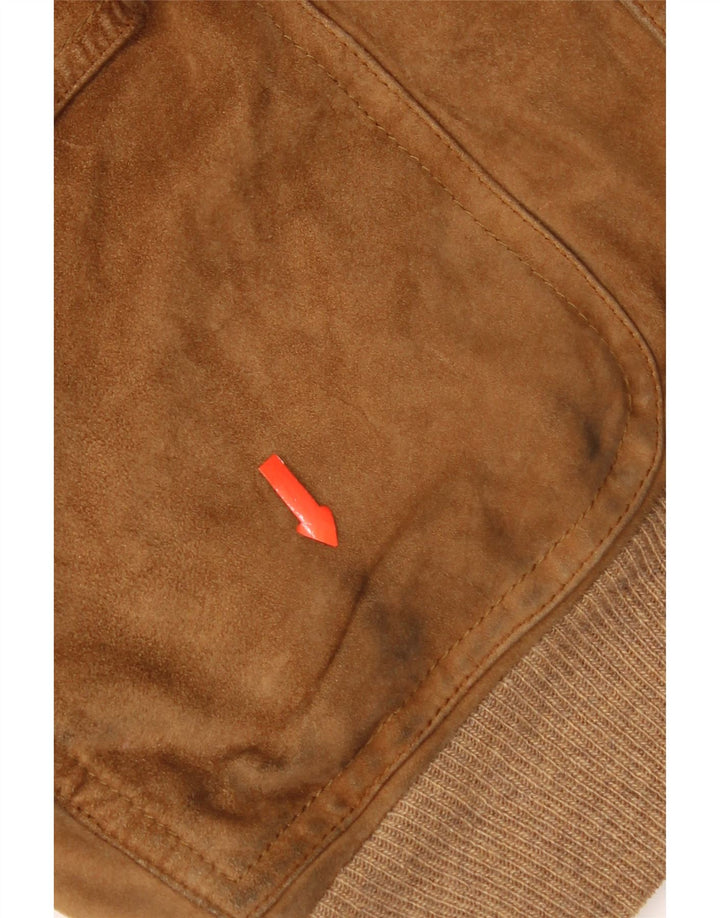 Jaqueta bomber masculina Salfra em camurça IT 52 XL couro marrom