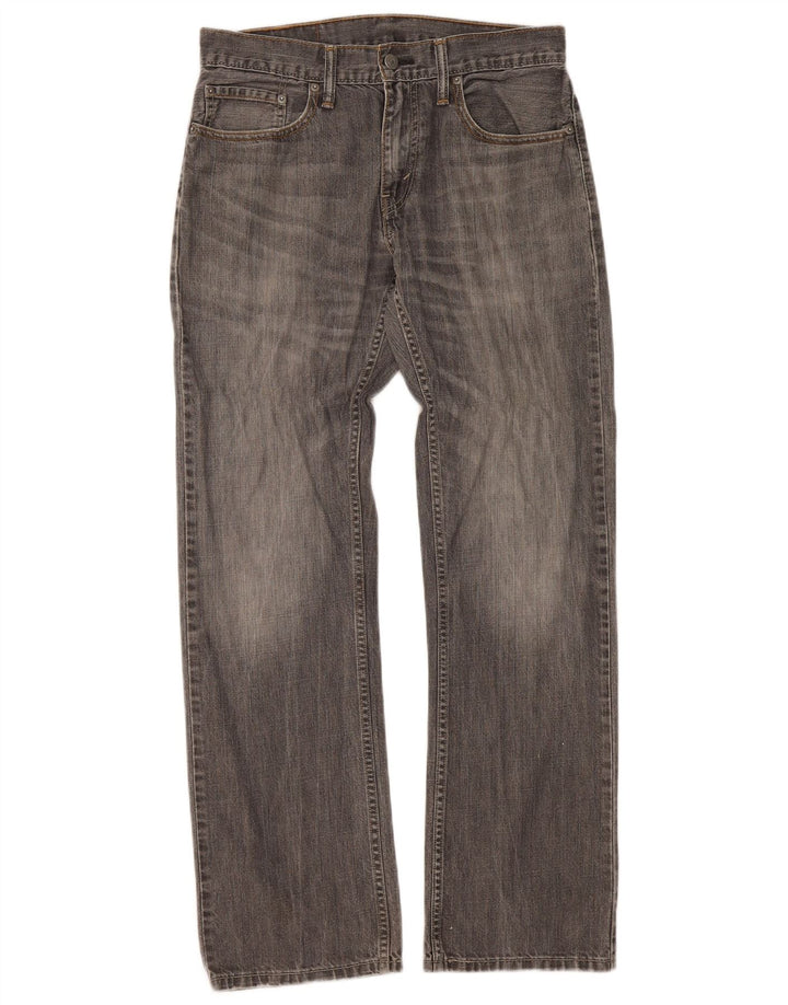 Calça jeans feminina Levi's 514 Straight W32 L32 cinza algodão