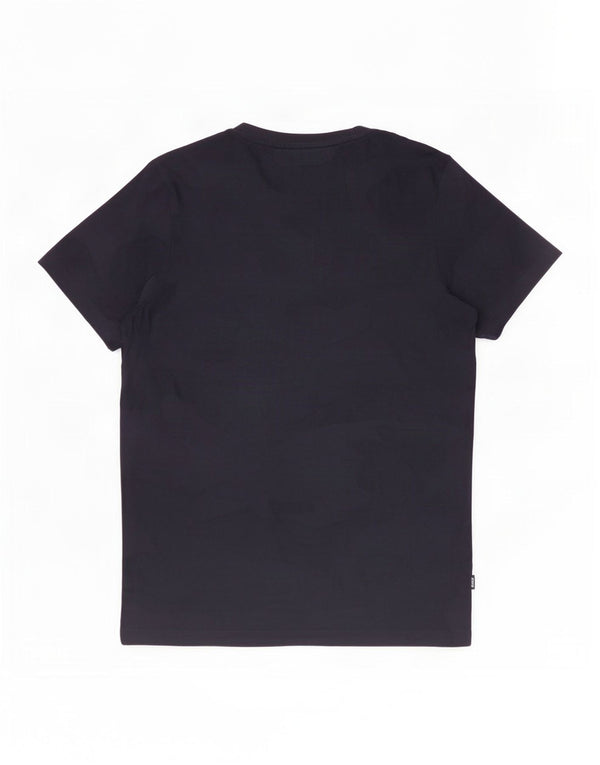 Hugo Boss Camiseta masculina top pequeno algodão camuflado azul marinho