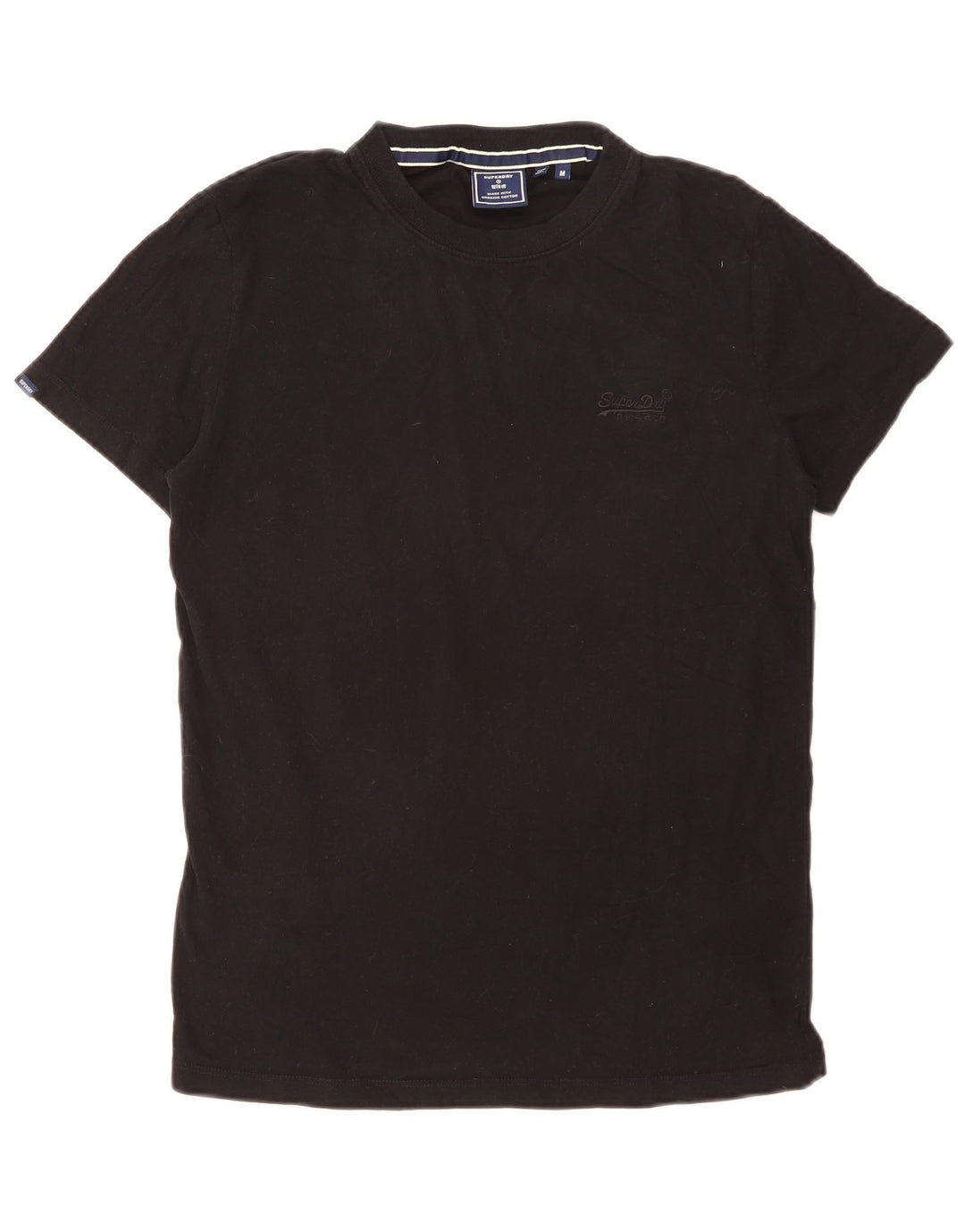 Camiseta masculina SUPERDRY Top médio algodão preto