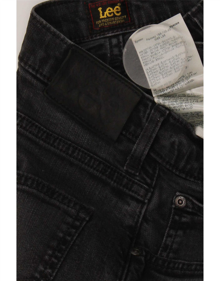 Lee Mens Brooklyn Straight Jeans W34 L30 Algodão Preto