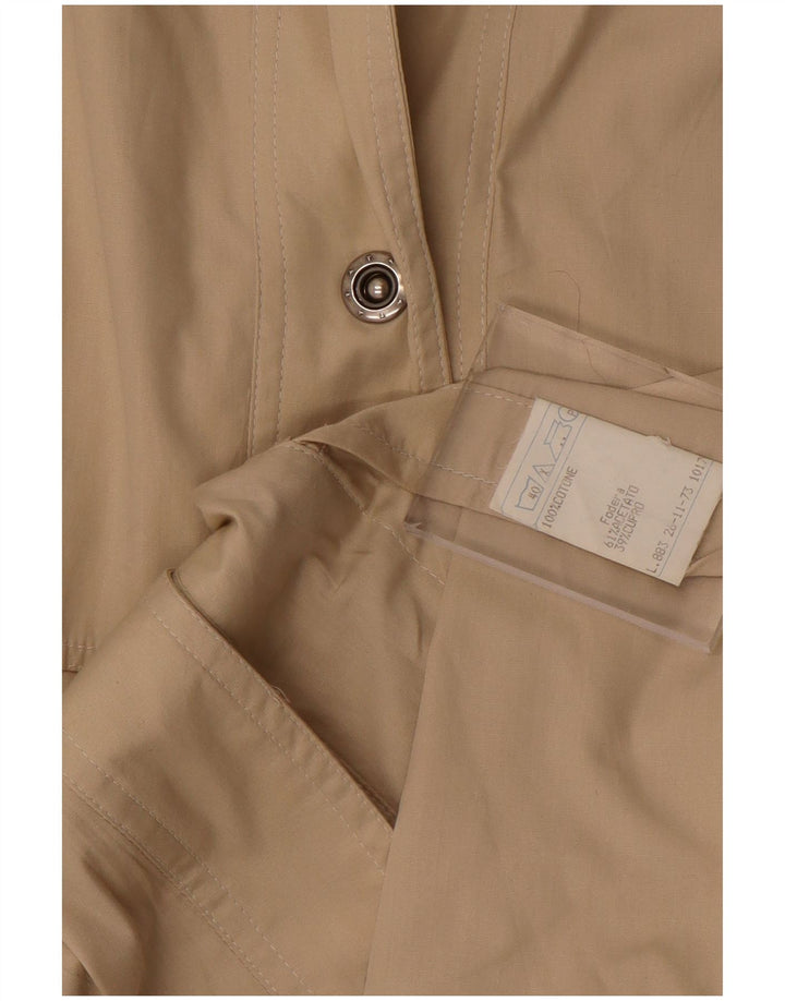Trench Coat feminino vintage IT 46 grande algodão bege