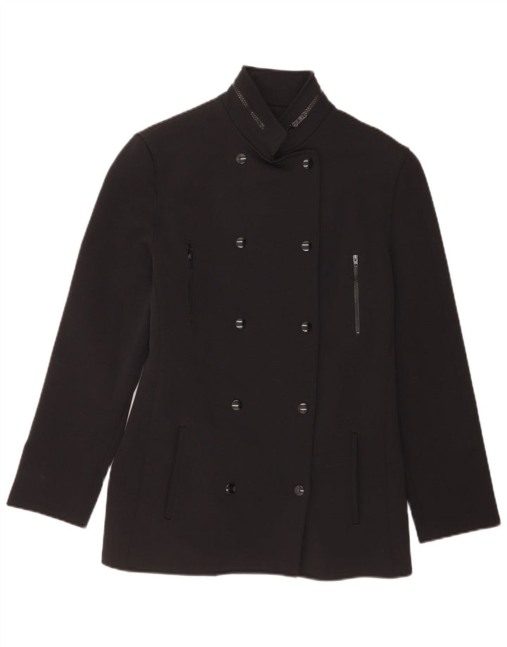Casaco feminino Genny com peito duplo IT 42 médio preto poliamida