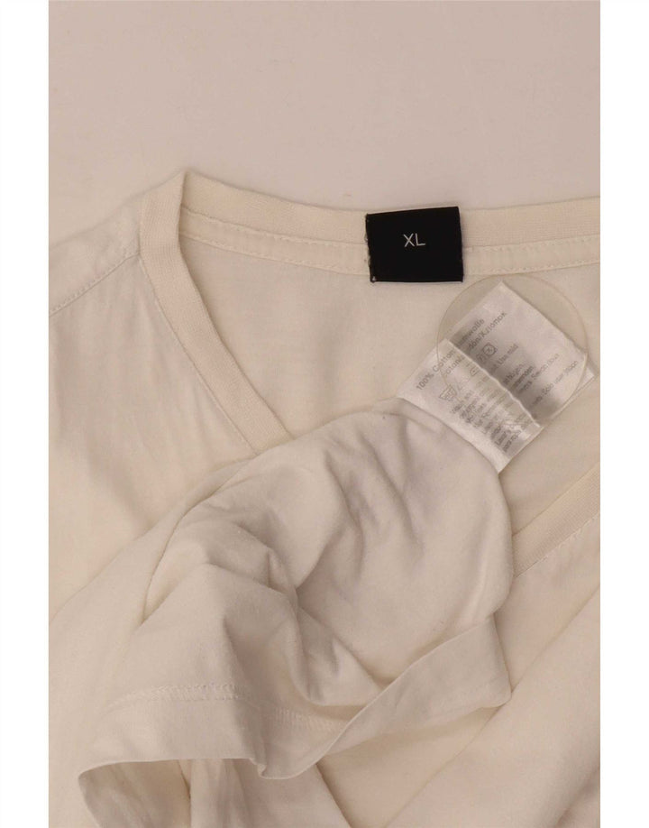 Camiseta masculina Hugo Boss Top XL algodão branco