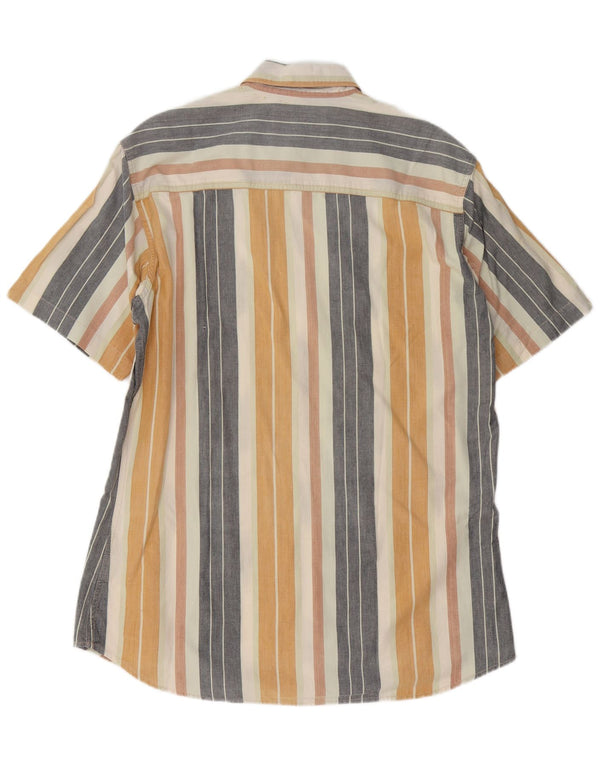 MARLBORO CLASSICS Camisa masculina de manga curta XL algodão listrado multicolorido