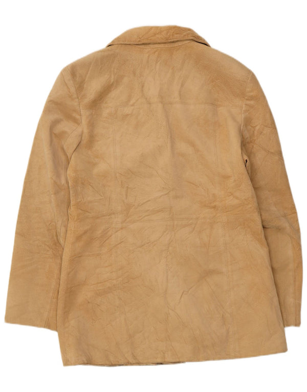 Sobretudo feminino de camurça Conbipel IT 50 XL couro bege