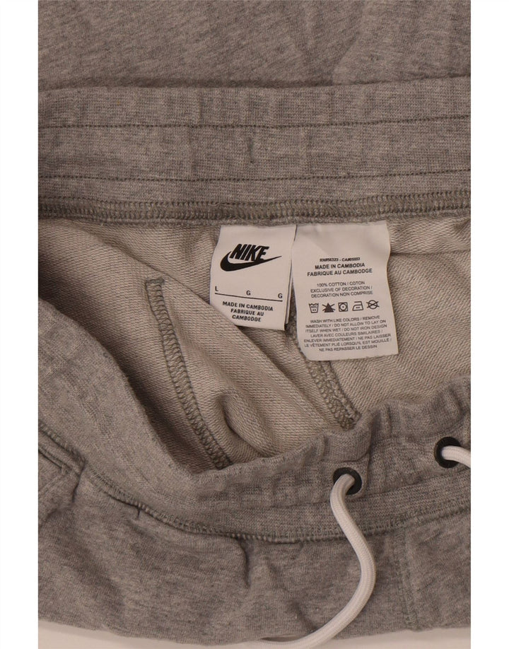 Shorts esportivos gráficos masculinos Nike grande algodão cinza