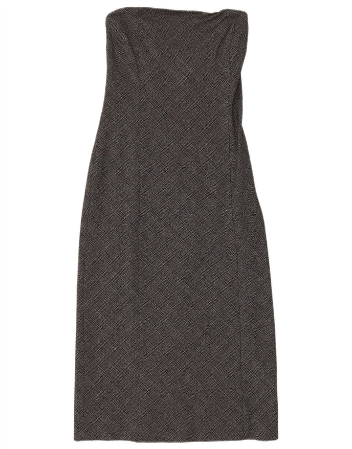 Patrizia Pepe Vestido sem alças feminino IT 42 Viscose Houndstooth cinza médio