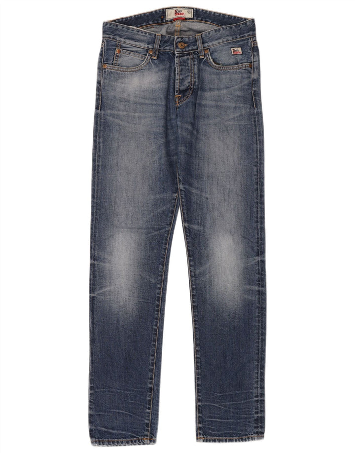 ROY ROGERS Jeans retos femininos W30 L32 algodão azul