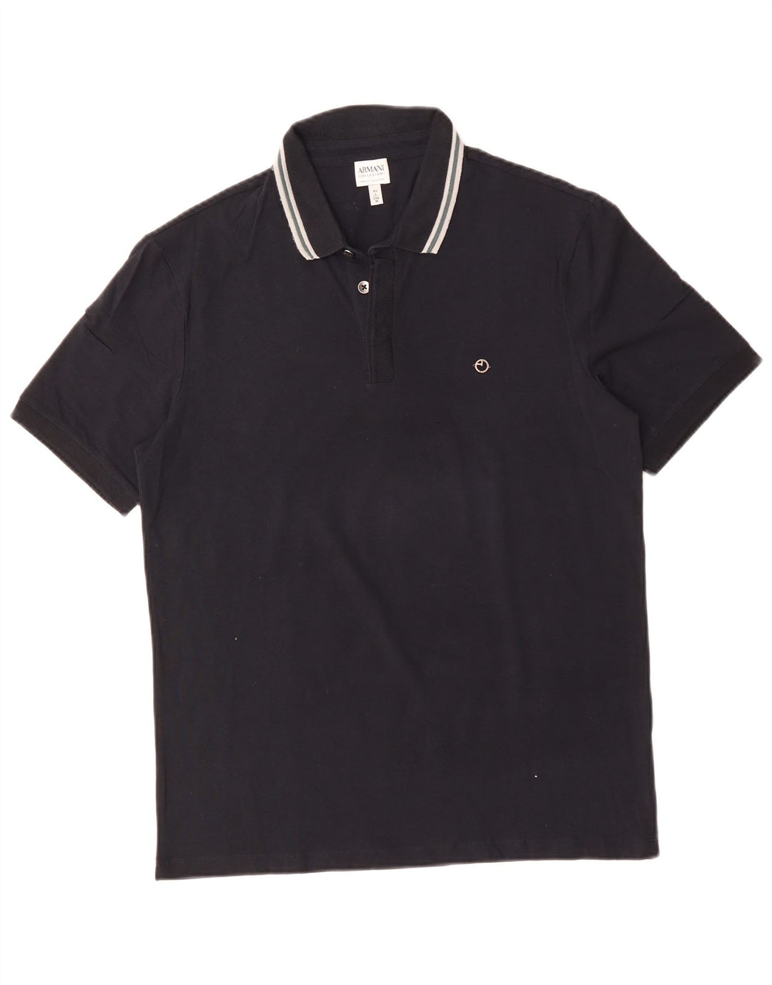 Camisa polo masculina ARMANI COLLEZIONI azul marinho médio