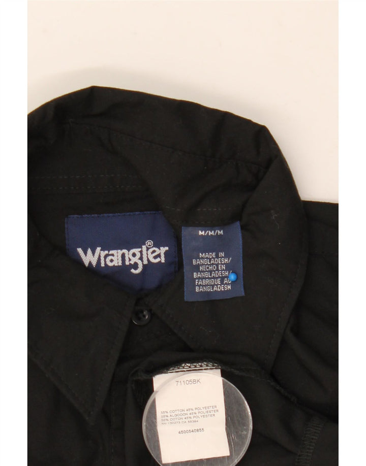 Camisa masculina Wrangler de algodão preto médio