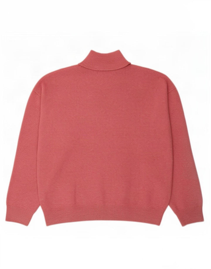 Suéter feminino Marks & Spencer com gola tartaruga Reino Unido 14 rosa médio