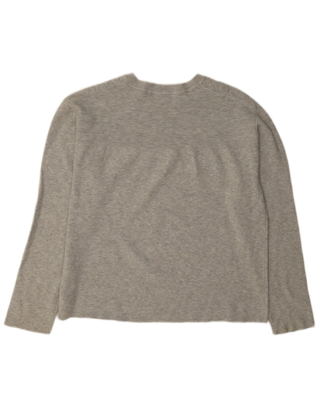 Suéter feminino Marks & Spencer com gola redonda Reino Unido 14 Viscose cinza médio