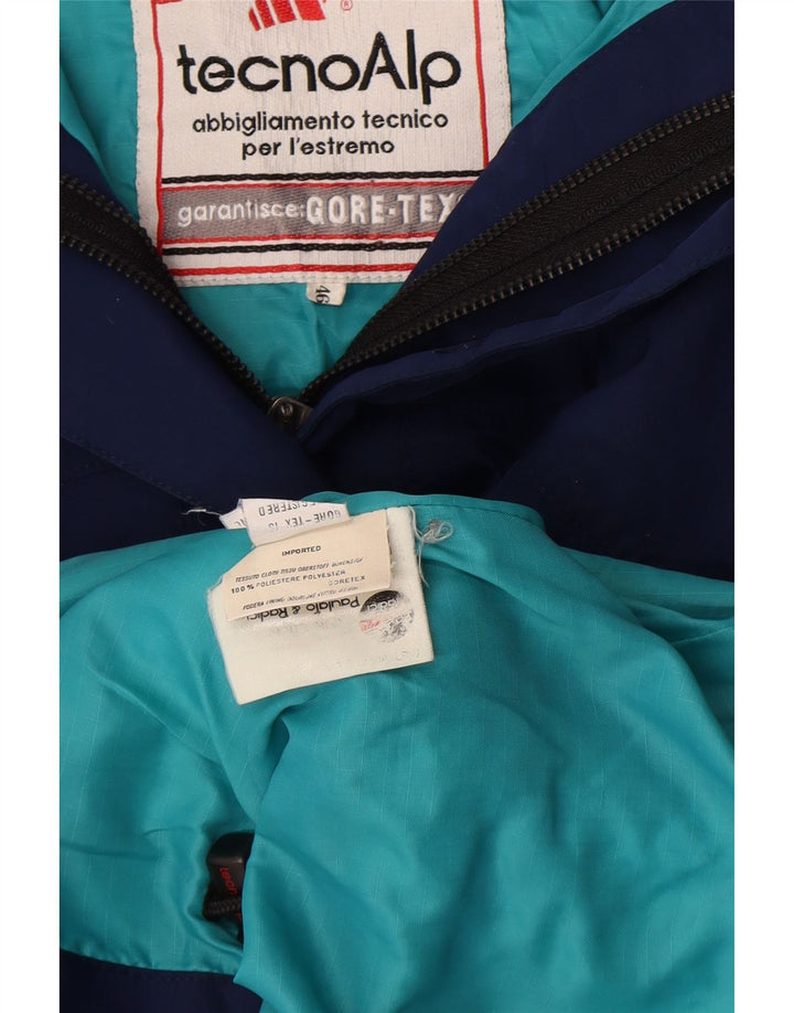 Jaqueta de esqui grande com capuz feminino TECNOALP EU 46 XL azul poliéster