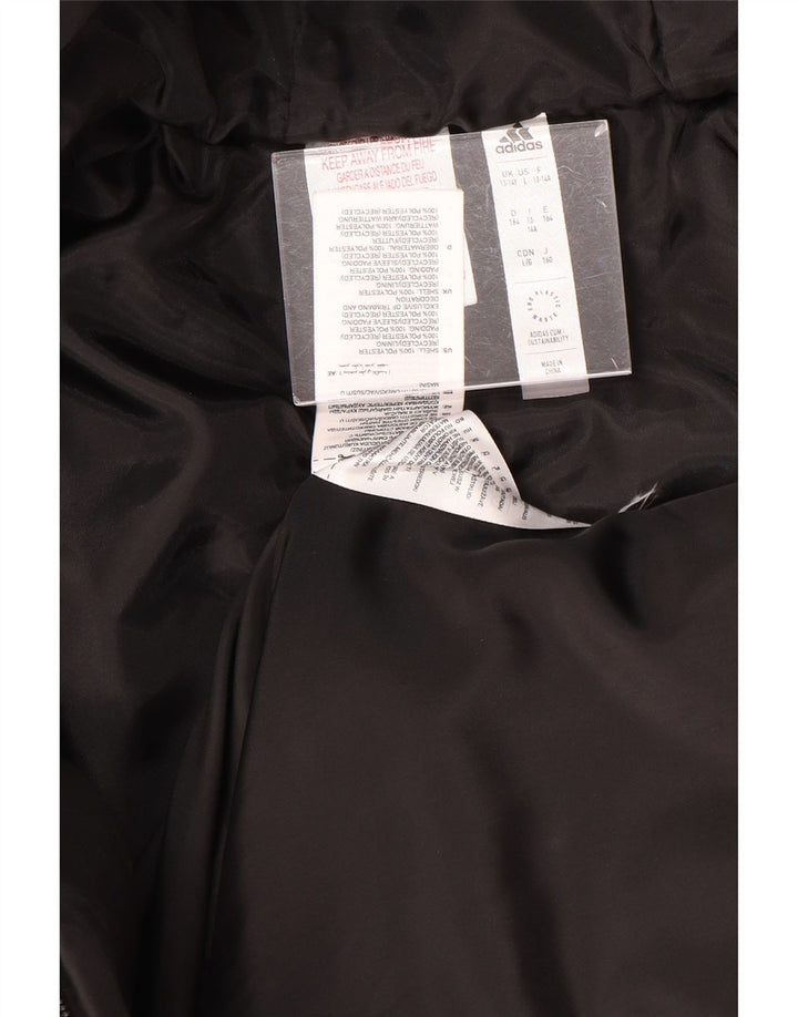 Casaco acolchoado com capuz Adidas Boys 13-14 anos preto poliéster