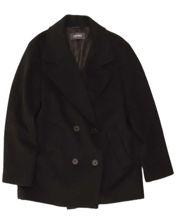 Jaqueta blazer feminina com peito duplo Esprit Reino Unido 16 grande preto