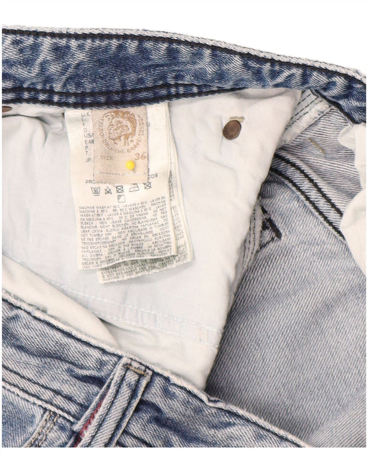 Jeans retos masculinos diesel desgastados W36 L34 algodão azul
