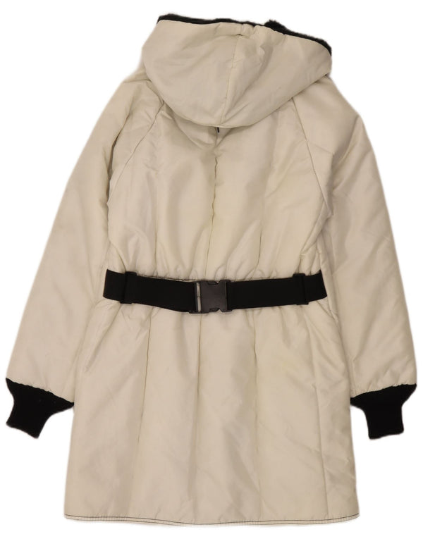 Casaco acolchoado feminino Refrigiwear Cruzcampo UK 10 pequeno bloco colorido branco