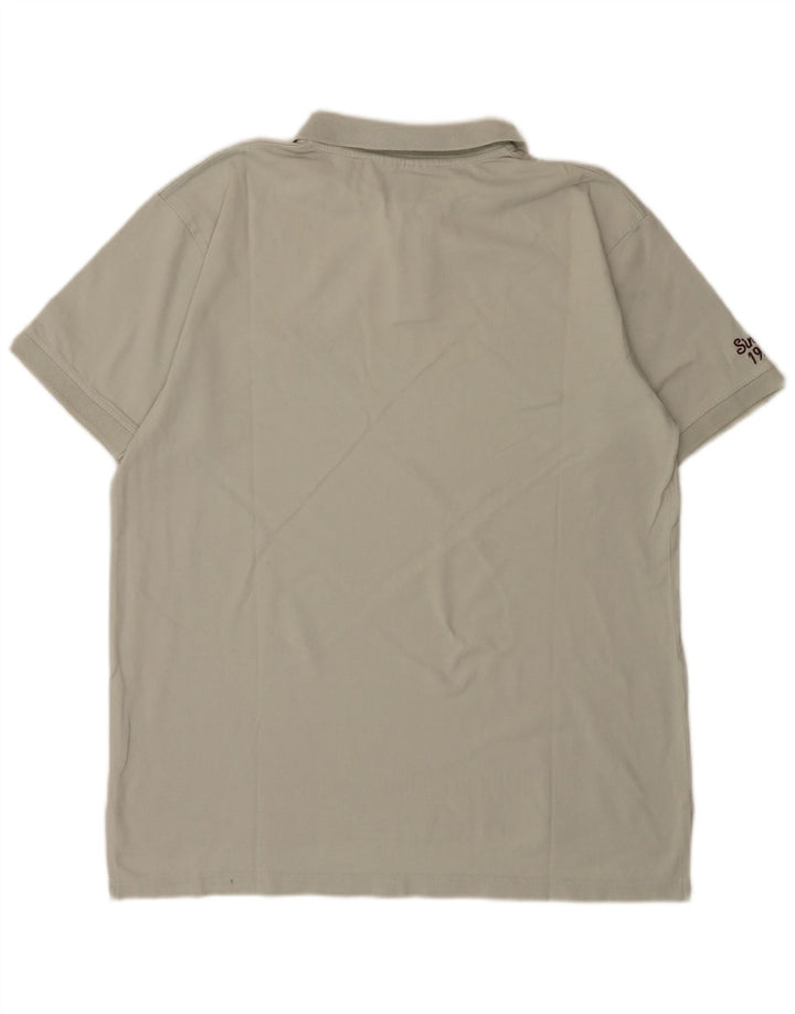 Camisa polo masculina Umbro gráfica grande algodão cinza