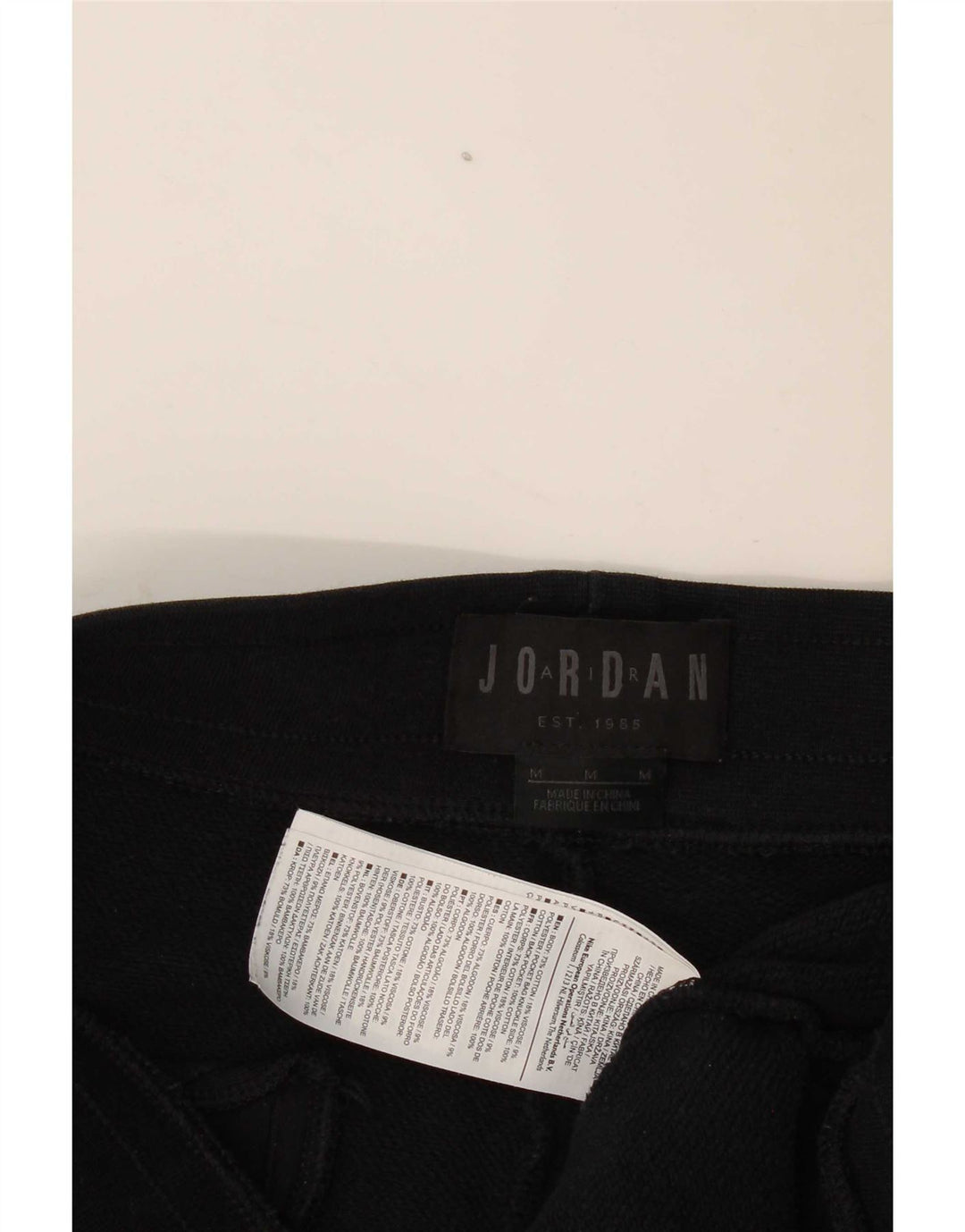 Jordan masculino gráfico agasalho calças joggers médio algodão preto