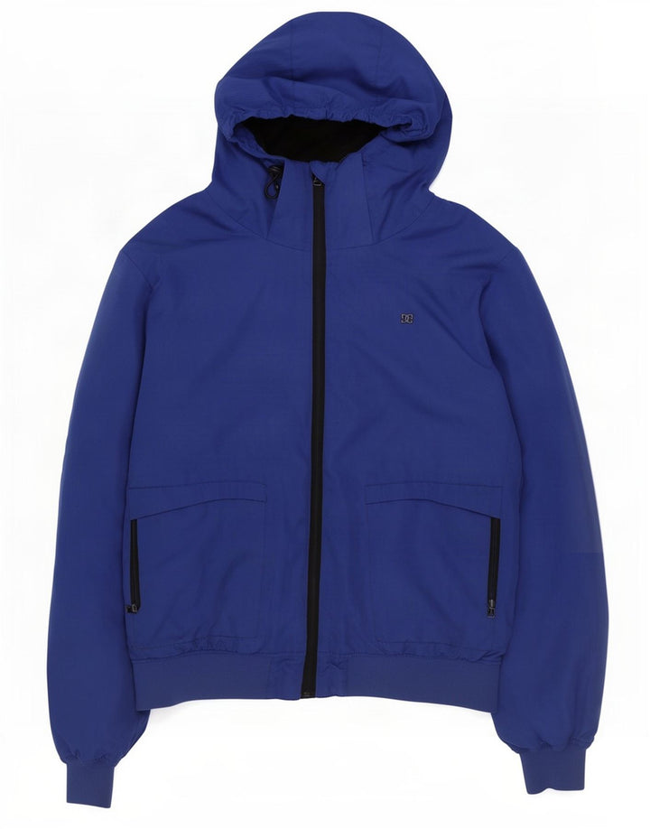 Jaqueta bomber masculina com capuz DC UK 42 XL poliéster azul