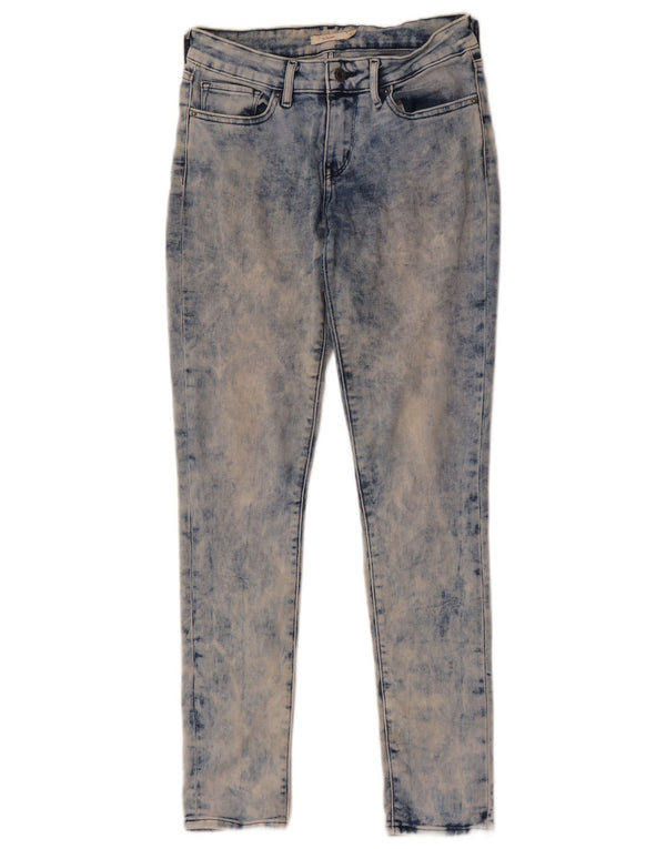 Calça jeans feminina Levi's 711 Acid Wash skinny W27 L30 azul algodão