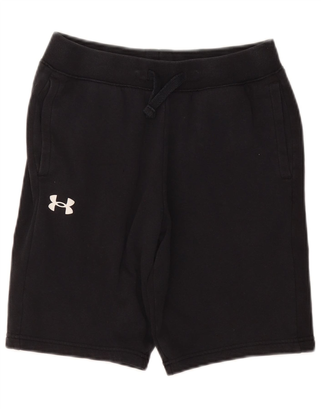 UNDER ARMOUR Boys Sport Shorts 11-12 Anos Grande Algodão Preto